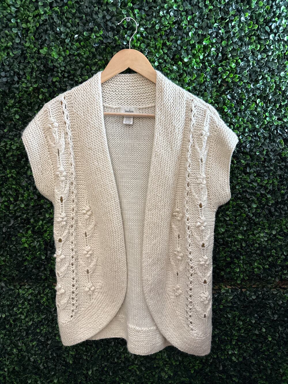 Neiman Marcus, Short Sleeve Open Front Cardigan Sweater, Women’s size S